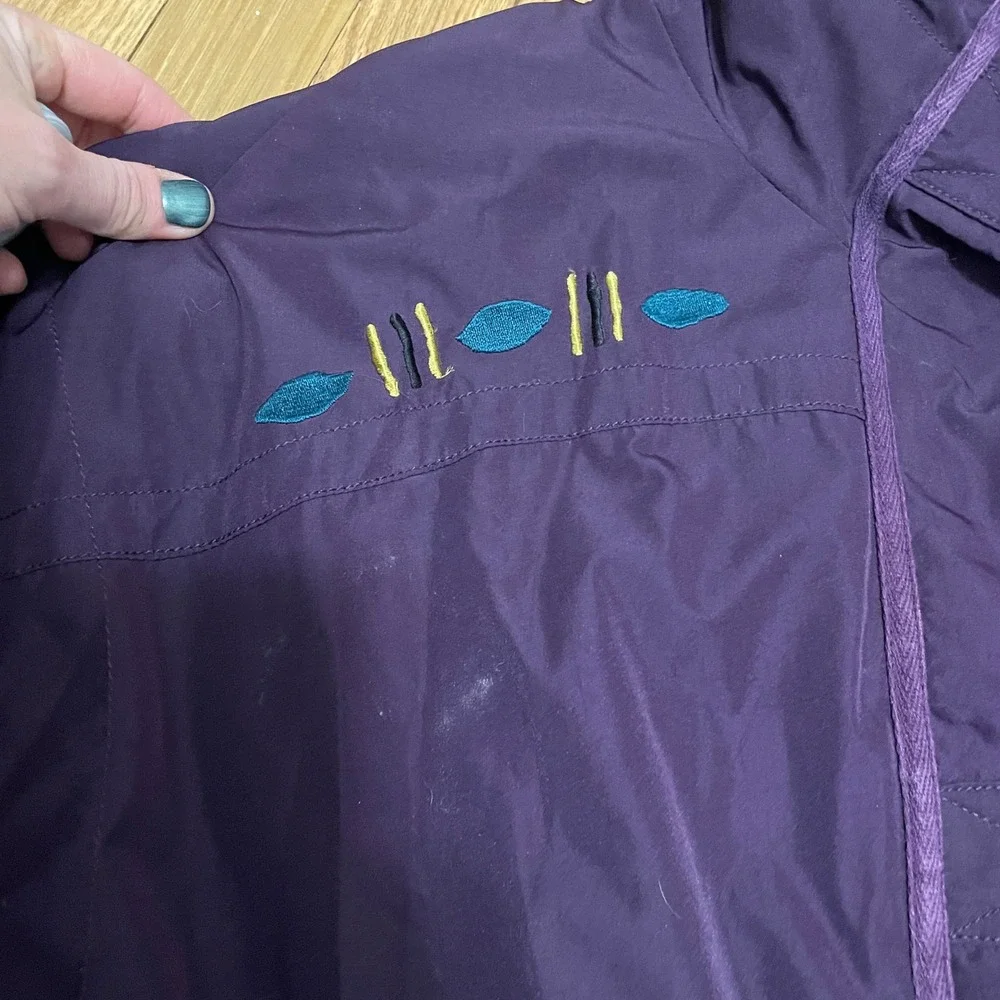 VTG 90s Nordica Sport System Womens 14 Purple Embroidered Ski Snowsuit One Piece